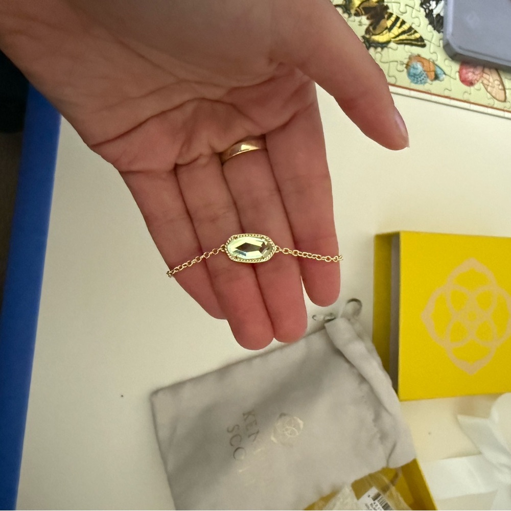 BRAND NEW Kendra Scott gold Elaina adjustable bracelet